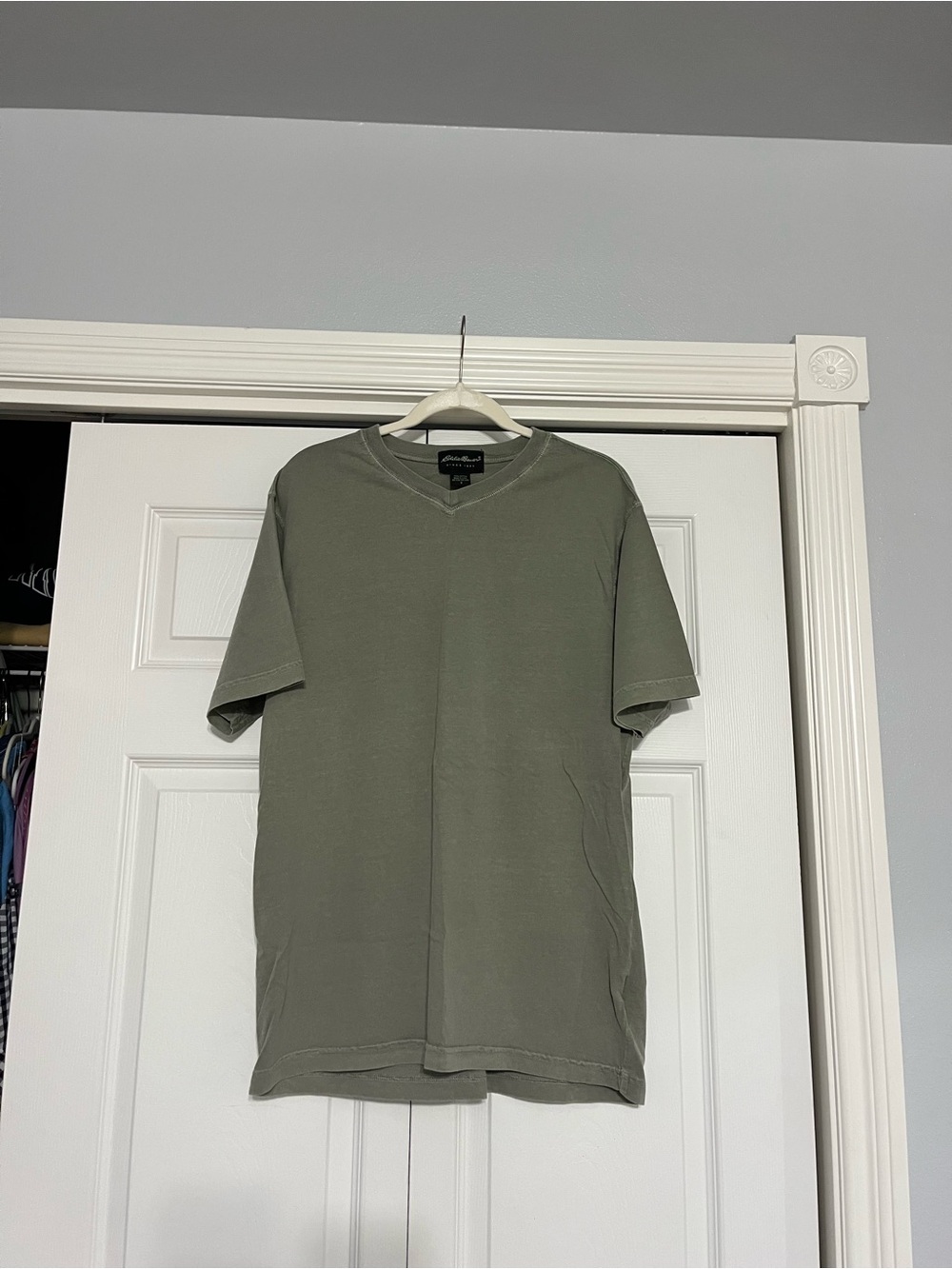 Eddie Bauer Olive Crewneck Short Sleeve Tee